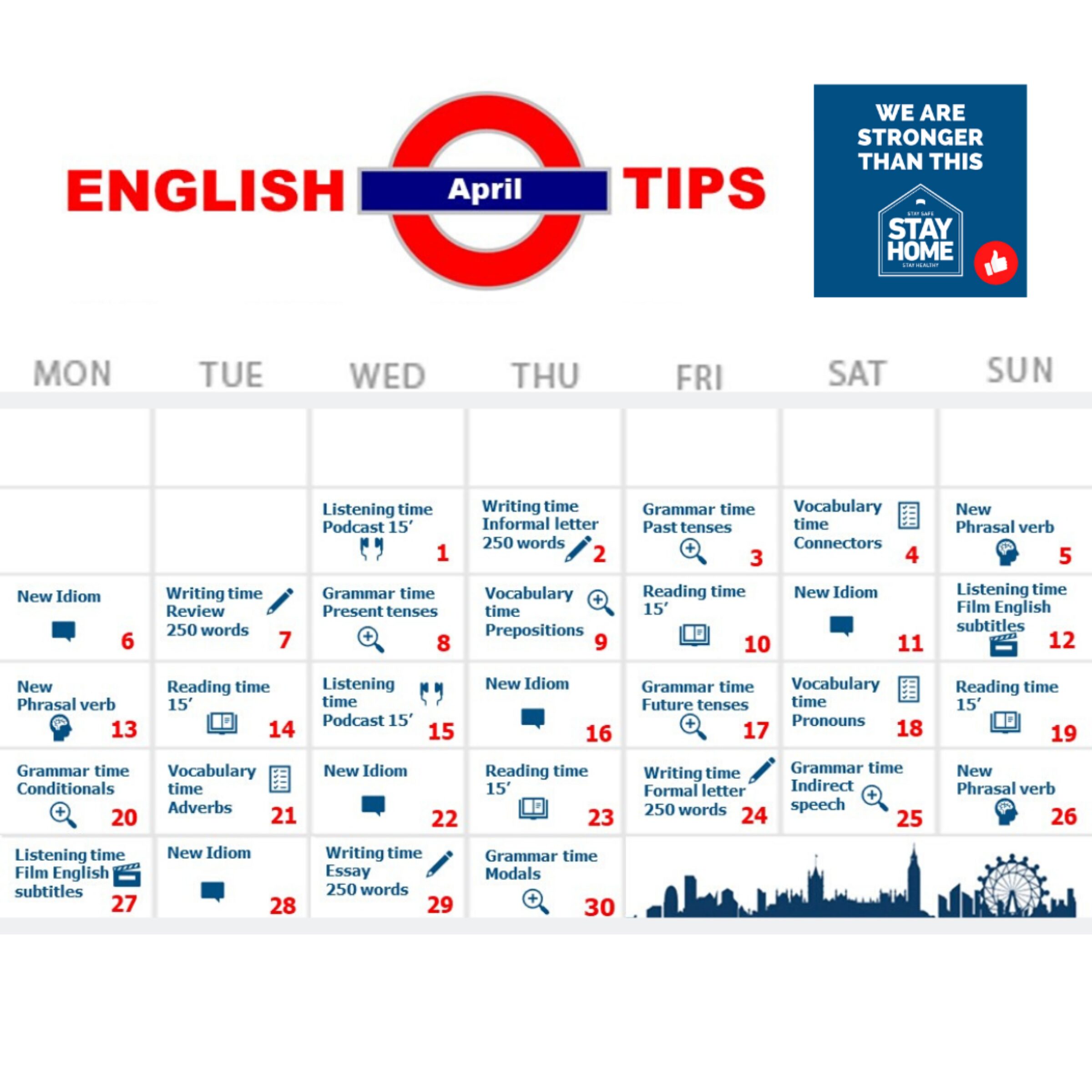 Social calendar Instagram